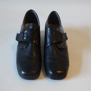 SHAG Israeli Brand Black Leather Slip On Shoes Eur 39/US 9*